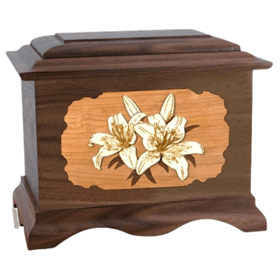 Lily Wood Cremation Urns