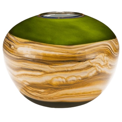 Sphere Lime Cremation Urn For Two