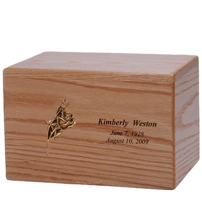 Little Rose Wood Cremation Urn