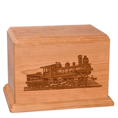 Locomotive Companion Cherry Wood Urn