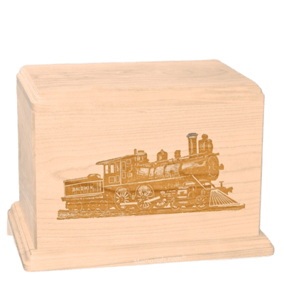 Locomotive Companion Maple Wood Urn