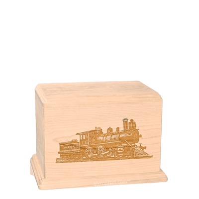 Locomotive Small Maple Wood Urn