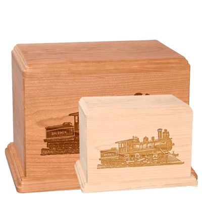 Locomotive Wood Urns