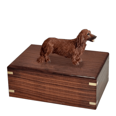 Longhair Dachshund Large Doggy Urn