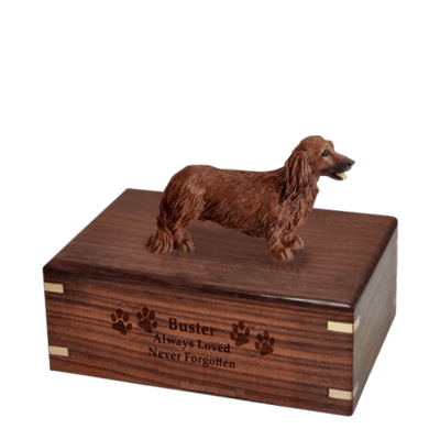 Longhair Dachshund Medium Doggy Urn