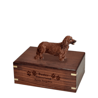 Longhair Dachshund Small Doggy Urn