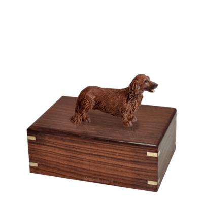 Longhair Dachshund Small Doggy Urn