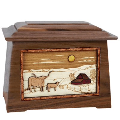 Longhorn Walnut Aristocrat Cremation Urn