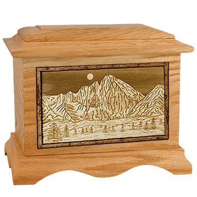 Longs Peak Oak Cremation Urn