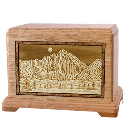 Longs Peak Oak Hampton Cremation Urn