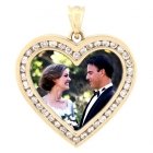 Love Yellow Gold Photo Pendant