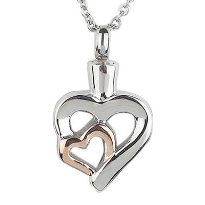 Lovers Heart Cremation Necklace