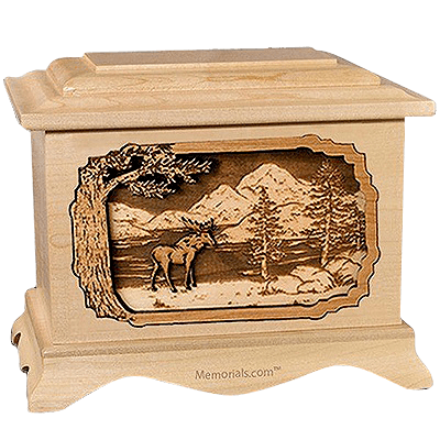 Moose Maple Cremation Urn For Two