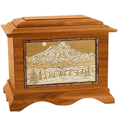 Mt Baker Mahogany Cremation Urn For Two