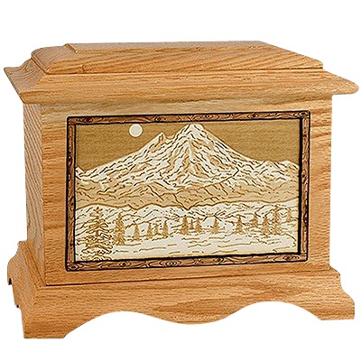 Mt Baker Oak Cremation Urn For Two