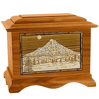 Mt Hood Mahogany Cremation Urn For Two