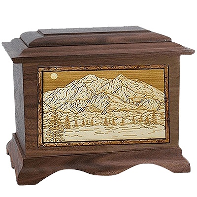 Mt Mckinley Walnut Cremation Urn For Two