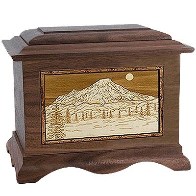 Mt Rainer Walnut Cremation Urn For Two