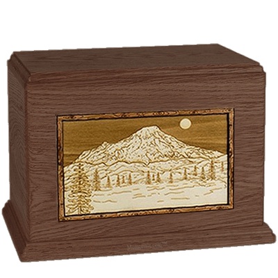 Mt Rainer  Walnut Companion Urn