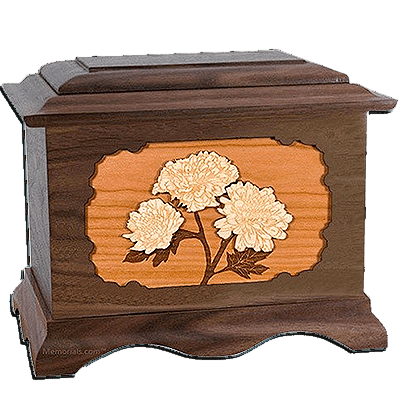 Mums Walnut Cremation Urn For Two