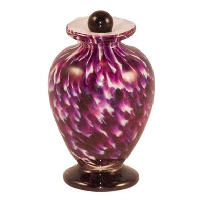 Magenta Glass Pet Keepsake Urn