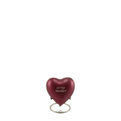 Magenta Heart Keepsake Urn