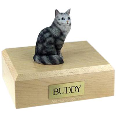 Maine Coon Silver Tabby X-Large Cat Cremation Urn