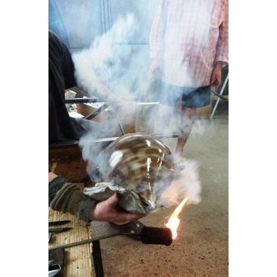 Burgundy Desert Glass Cremation Urn