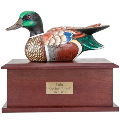 Male Decoy Duck Large Dog Urn