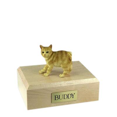 Manx Red Taby Small Cat Cremation Urn