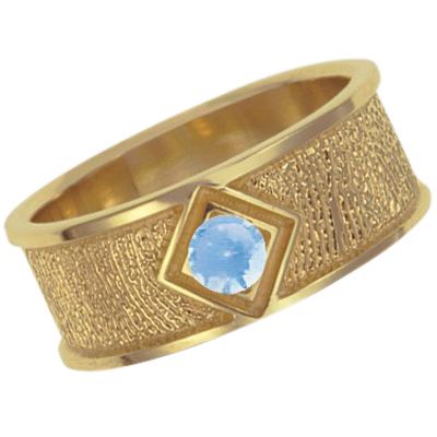 March Birthstone 14k Yellow Gold Ring Print Keepsake