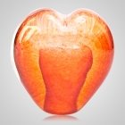 Marmalade Cremation Ash Glass Heart