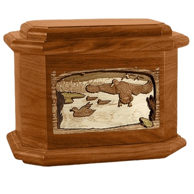 Marshland Melody Mahogany Octagon Cremation Urn