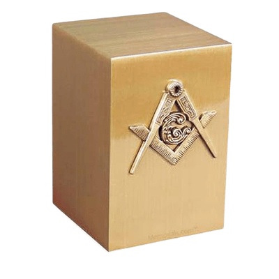 Masonic Bronze Cremation Urn