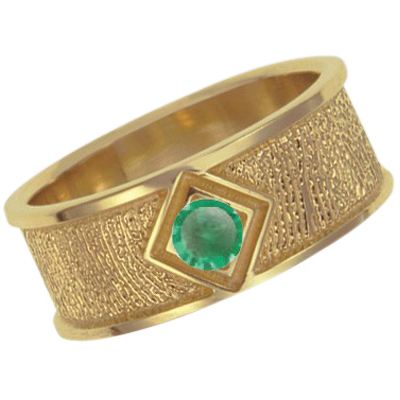 May Birthstone 14k Yellow Gold Ring Print Keepsake