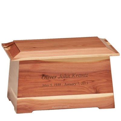 Mediterranean Cedar Wood Urn