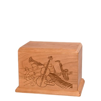 Melody Small Cherry Wood Urn