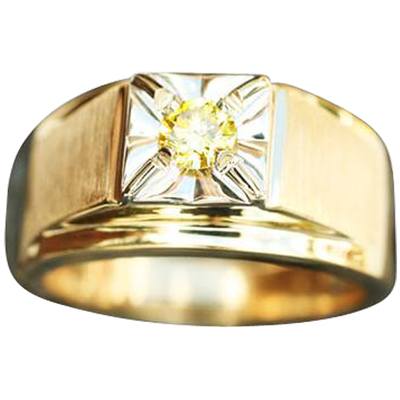 Mens Illusion Solitaire Ring