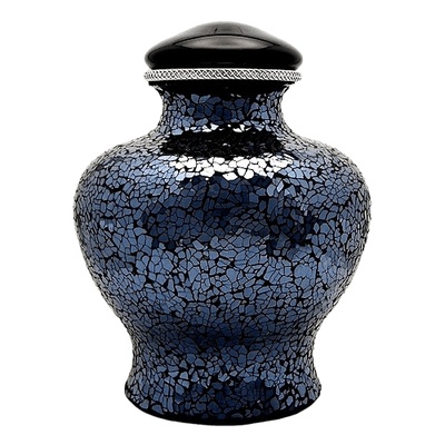 Midnight Niche Large Glass Cremation Urn