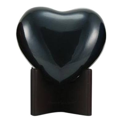 Midnight Heart Metal Pet Urn