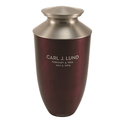 Mod Red Cremation Urn