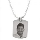 Modern Stainless Etched Pendant