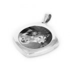 Moderne Silver Etched Pendant