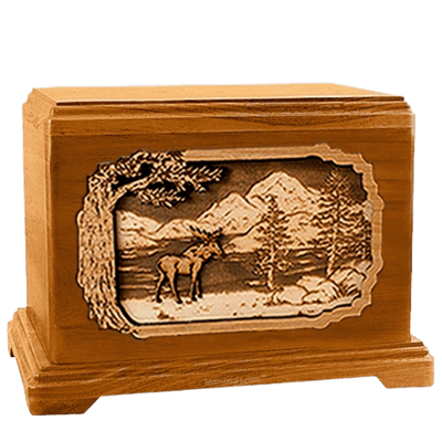 Moose Mahogany Hampton Cremation Urn