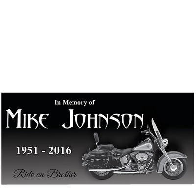 Motorcycle Granite Memorial Stone