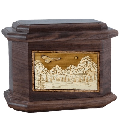 Mount Splendor Walnut Octagon Cremation Urn