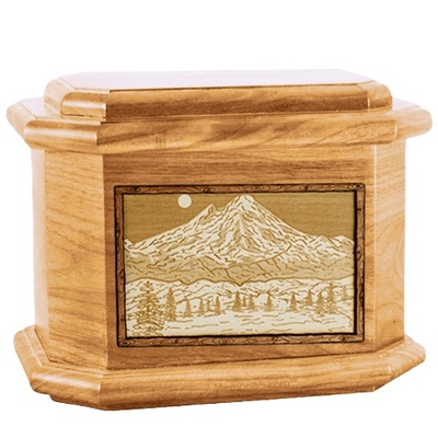 Mt Baker Oak Octagon Cremation Urn