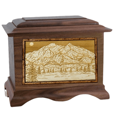 Mt McKinley Walnut Cremation Urn