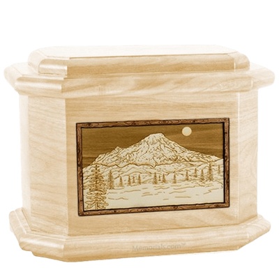 Mt Rainier Maple Octagon Cremation Urn