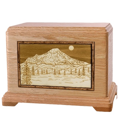 Mt Rainier Oak Hampton Cremation Urn